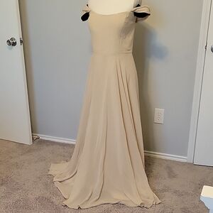 Elegant Beige Evening Gown